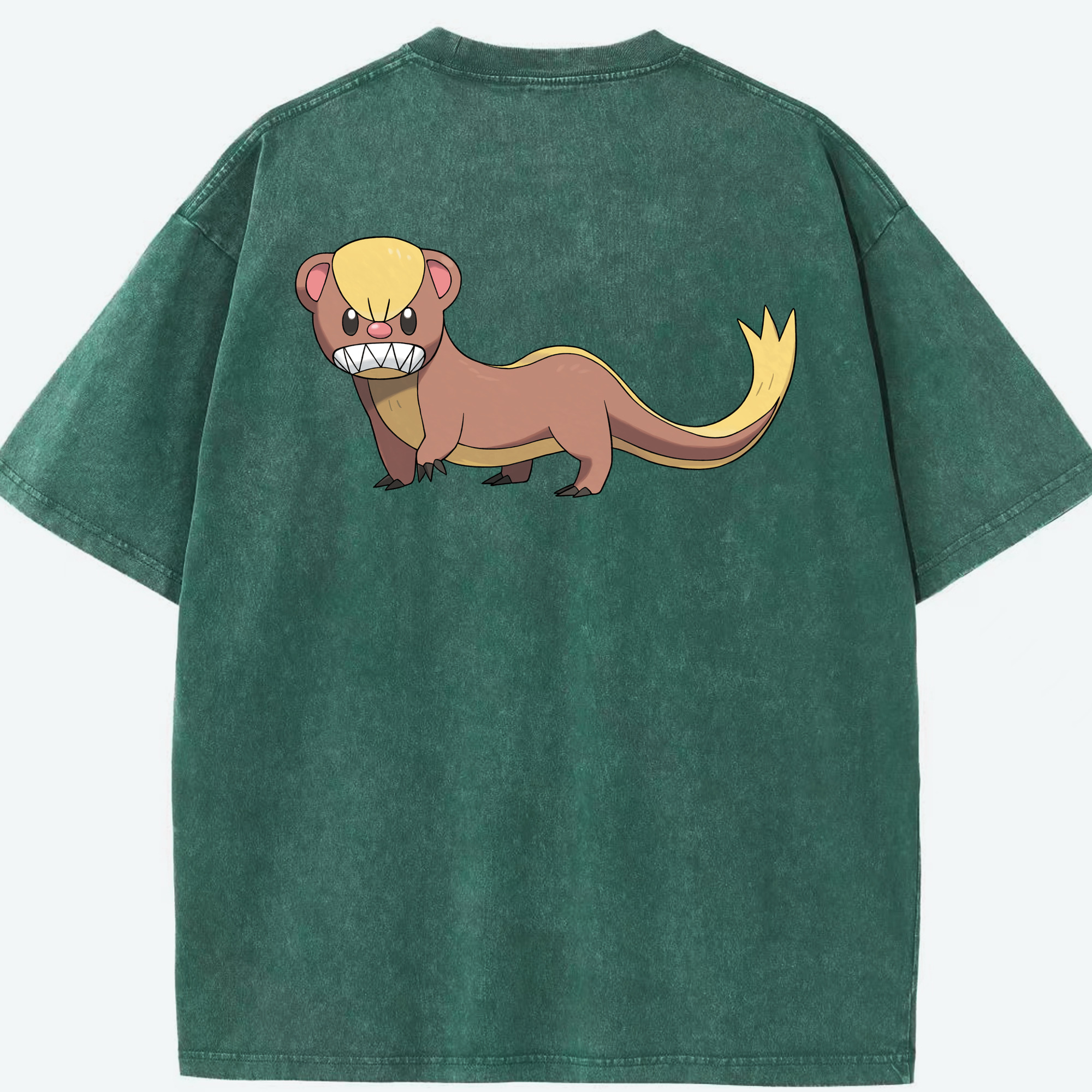 （画像用） ポケットモンスター Pokémon 綿100% ヴィンテージ風 半袖Tシャツ（背面プリント）